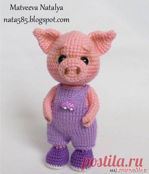 . Хрюша Авторская работа Матвеевой Натальи. описание - Амигуруми - Страна Мам