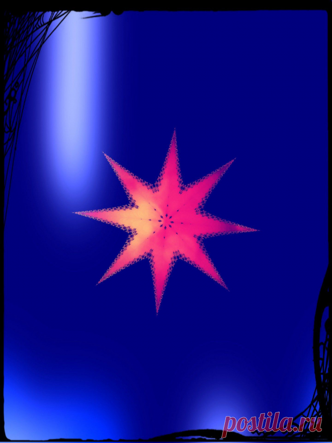 Pink Star On Blue Background  Free Stock Photo HD - Public Domain Pictures