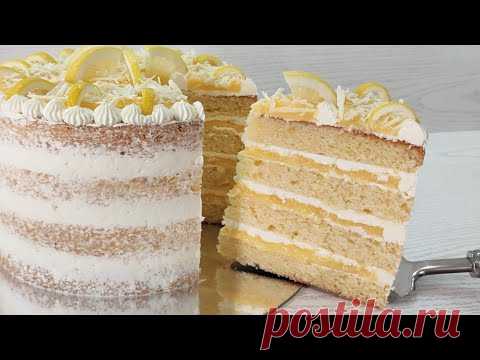 МЕГА освежающий 🍋ЛИМОННЫЙ торт🍋 на любой ПРАЗДНИК! Без сливок и желатина! Ручным миксером!