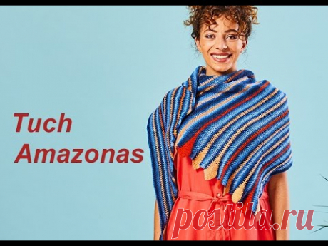 Tuch Amazonas Häkeln mit verkürzten Reihen EINFACH