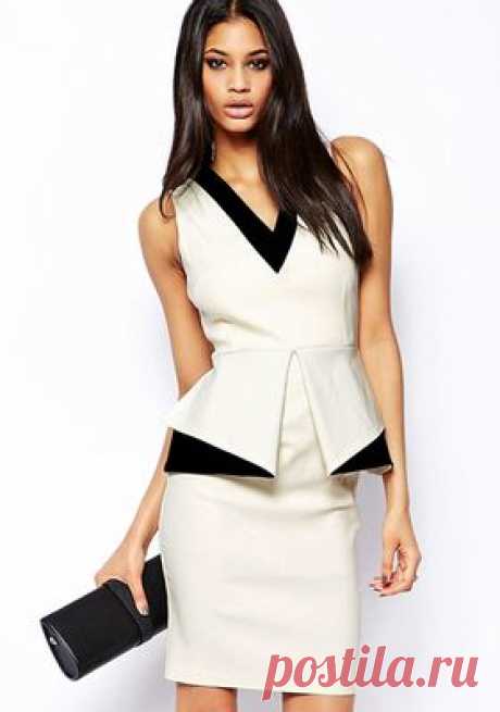 asos--2014夏新品 原单面料荷叶边V领性感欧美知性女装连衣裙 3色-淘宝网