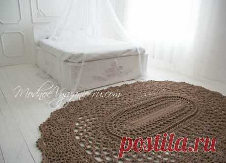 Овальный коврик *Майское чудо* крючком - Crochet - Modnoe Vyazanie