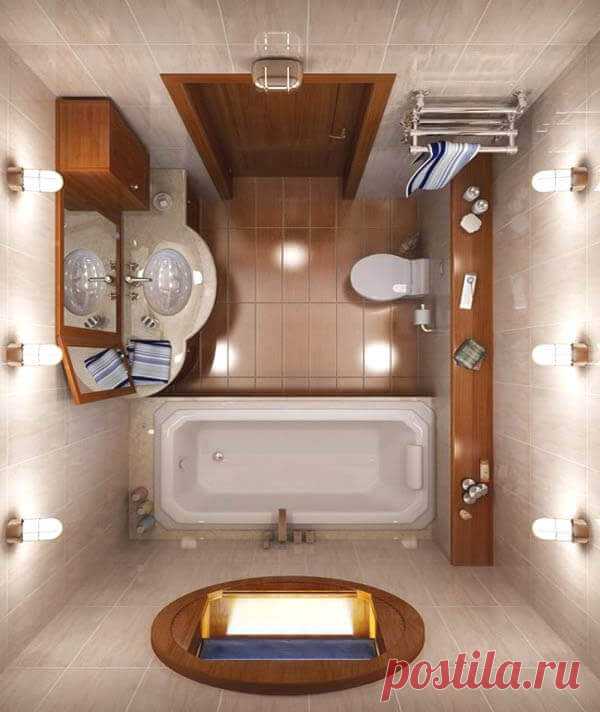 Дизайн небольшой ванной комнаты: интересные идеи