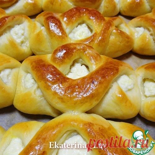 Сдобные булочки с творогом