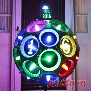 Дискотечный шар из новогодней гирлянды — Своими руками