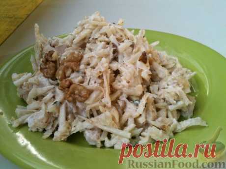 Рецепт: Салат из мяса курицы, сельдерея и яблок на RussianFood.com