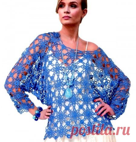 Кофточка из кружевных мотивов