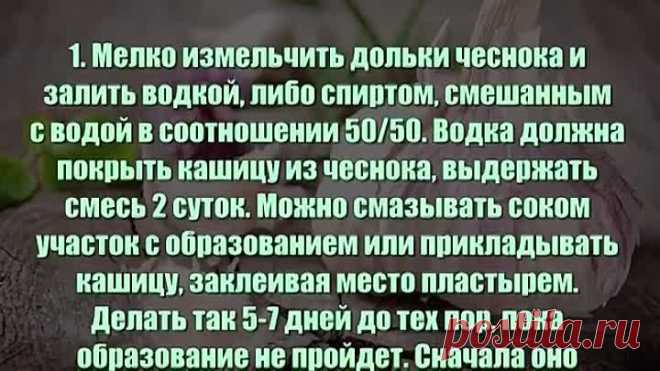 ИЗБАВИТЬСЯ ОТ БОРОДАВКИ И ПАПИЛЛОМЫ ПОМОЖЕТ ЧЕСНОК!