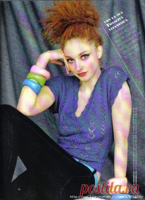 Узор спицями