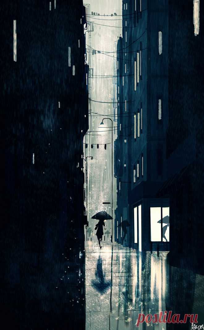 Волшебство ночи... Художник Паскаль Кэмпион (Pascal Campion).