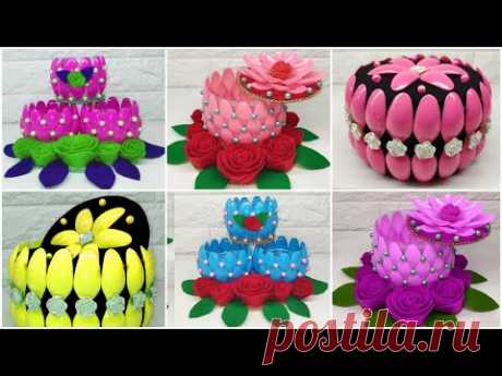3 Beautiful Ideas from Plastic Spoons || Plastic spoon craft ideas