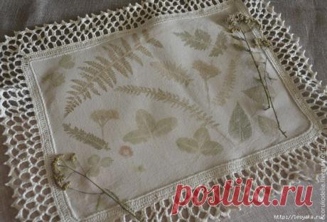 САМОДЕЛКИ. Эко-декор ткани из растений и цветов своими руками!
