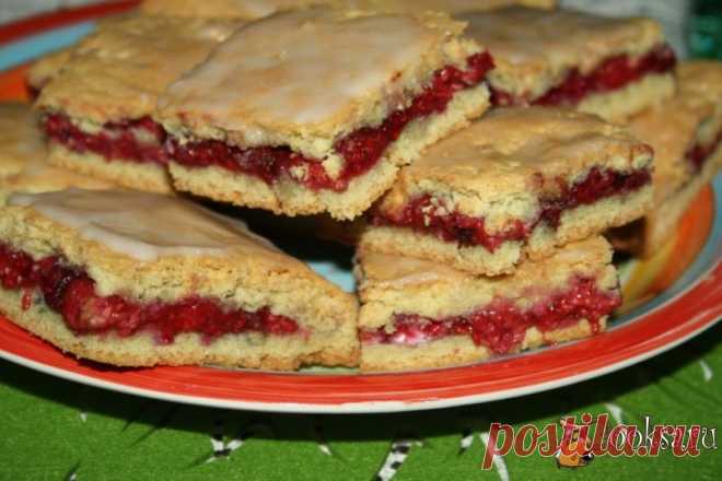 Рассыпчатое печенье с малиной фото рецепт приготовления