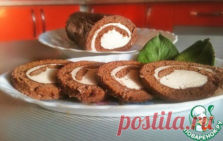 Шоколадный рулет со вкусом &quot;Baileys&quot; - кулинарный рецепт