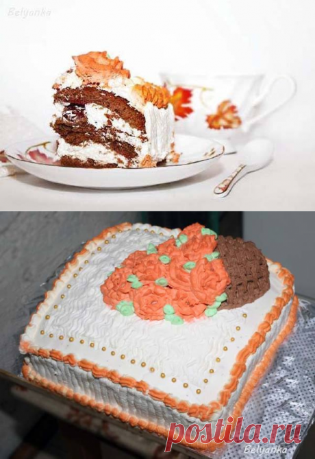 Вкусные и простые рецепты: Торт "Шварцвальдская вишня" (бисквит "Шоколадное кухэ")