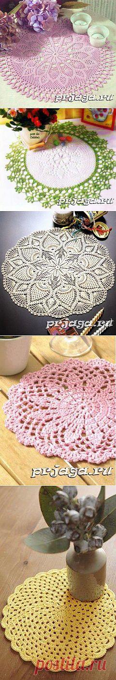 Скатерти и салфетки спицами или крючком – вяжите с нами!