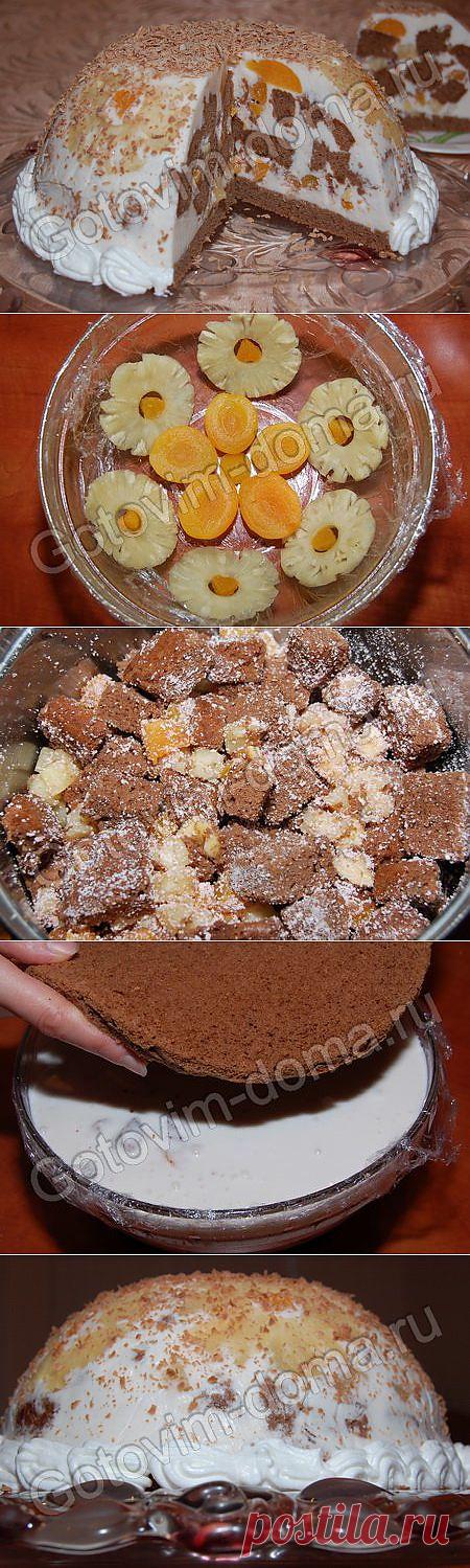 Рецепт: Торт "Фруктовая "