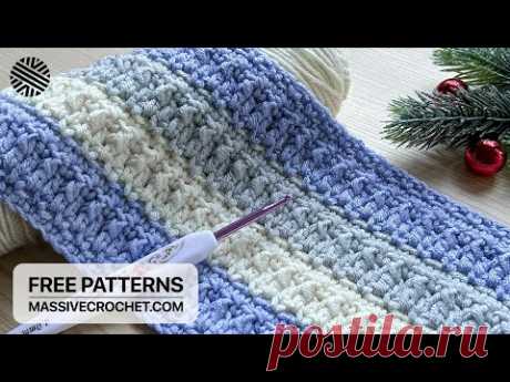 SUPER EASY & FAST Crochet Pattern for Beginners! ⚡️👌 MARVELOUS Crochet Stitch for Blanket, Hat, Bag