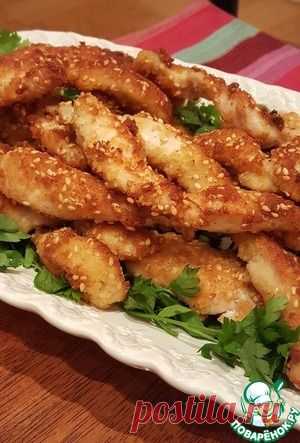 Куриное филе в обжаренном кунжуте