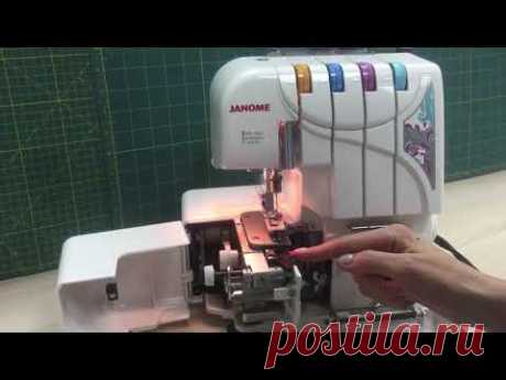 Настройки оверлока на роликовый шов -Janome HomeDecor 1300D