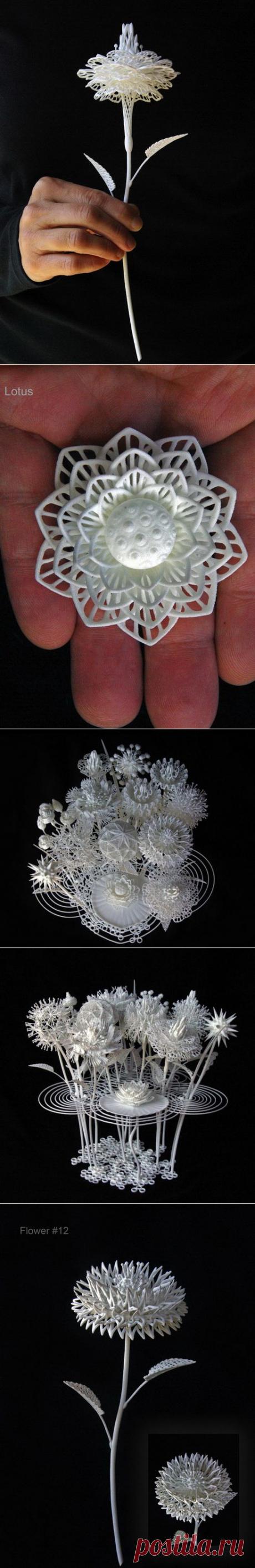3D-скульптура: белоснежный букет, напечатанный на принтере | СДЕЛАЙ САМ!