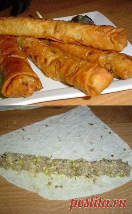 Борячая закуска из лаваша.