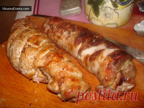 Рулет из пашины с начинкой / Домашние рецепты. Готовим дома вкусно!