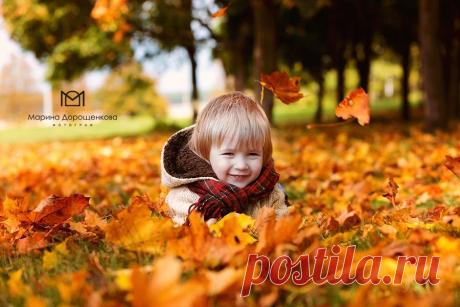 Осень и дети (42 картинки) ⭐ Забавник