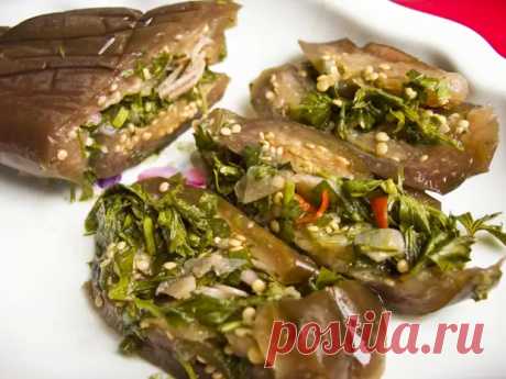 Маринованные баклажаны, фаршированые зеленью. Турши - БУДЕТ ВКУСНО! - медиаплатформа МирТесен