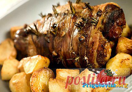 Рецепт: Баранина с чесноком и орегано