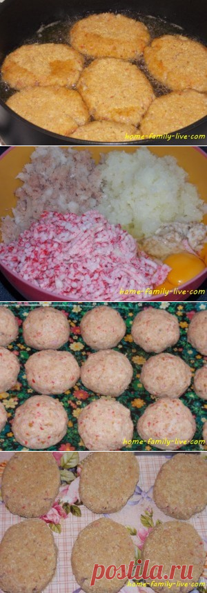 Рыбные котлеты - Кулинарные рецептыКулинарные рецепты
