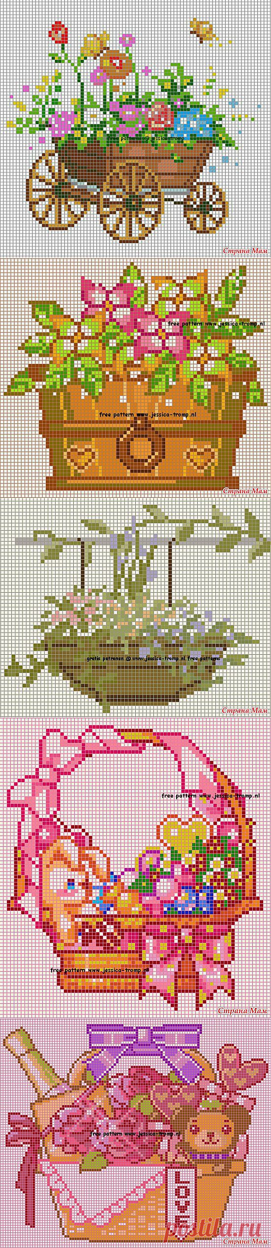 Вышивка /цветы в корзинке/: Дневник группы "Клуб рукоделия" - Страна Мам