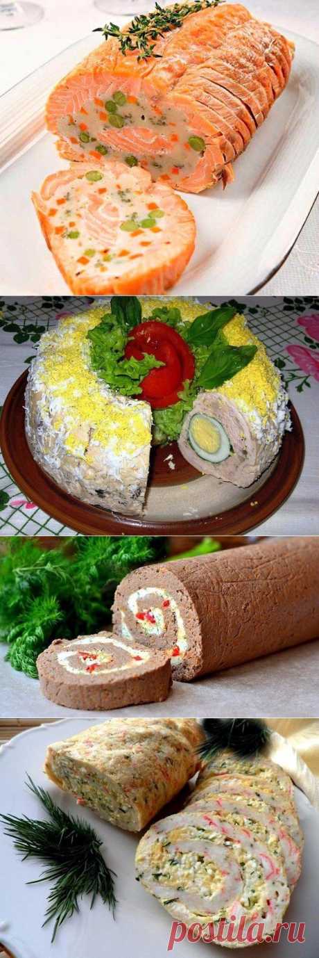ТОП - 9 РЕЦЕПТОВ ЗАКУСОЧНЫХ РУЛЕТОВ К ПРАЗДНИЧНОМУ СТОЛУ И НА КАЖДЫЙ ДЕНЬ.