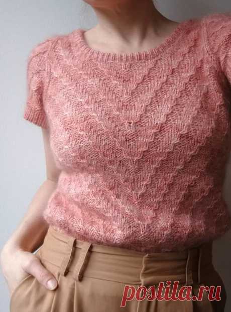 Топ с рукавом фонарик Riptide Blouse - Вяжи.ру