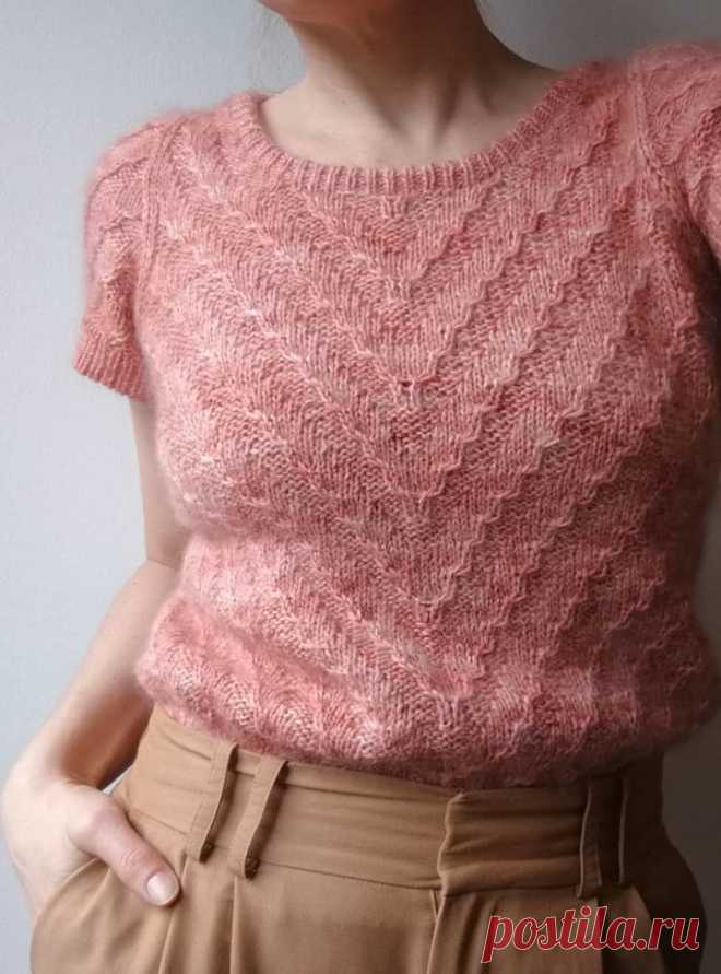 Топ с рукавом фонарик Riptide Blouse - Вяжи.ру
