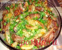 Свиные рёбрышки с картошкой в духовке | Сайт рецептов