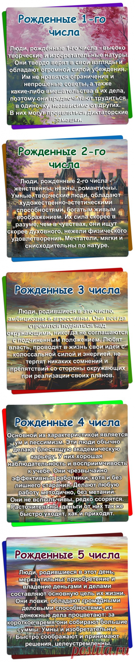 Гороскоп по числу дня рождения.
