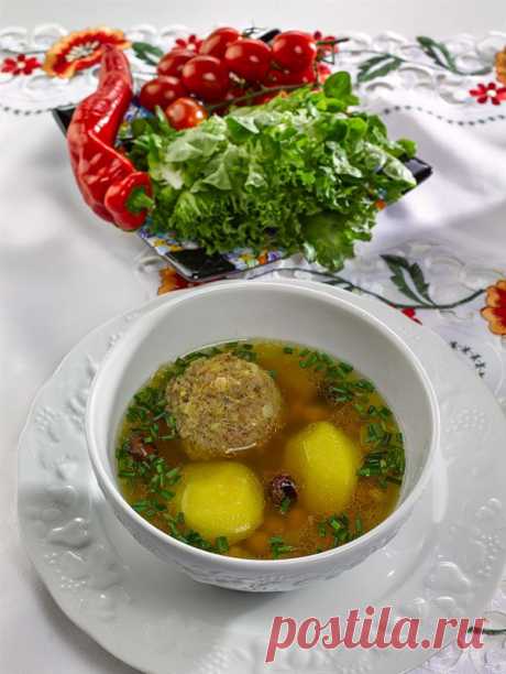 Азербайджанская кухня, рецепт: Суп с тефтелями (кюфта-бозбаш)