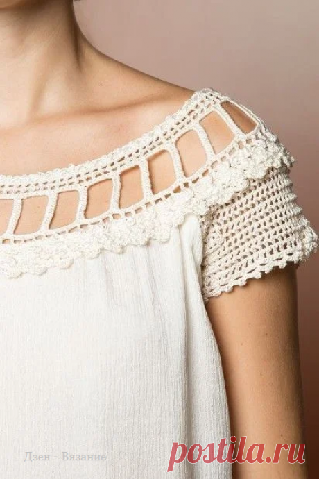 Кайма, кружево, мотивы крючком для преображения старых вещей | Вязание | Яндекс Дзен