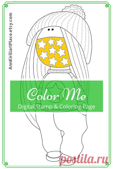 Scrapbooking Idea Love Interior Tilda Doll Colouring Page | Etsy