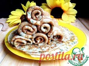 Сырные блины с зеленью - кулинарный рецепт