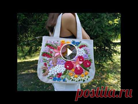 Красивые сумочки, вышитые лентами. Одна вышивка на разных сумочках. Дорогие друзья, представляю Вашему вниманию сумочки ручной работы. Авторский дизайн, интересные модели и нежная лента! Приятного просмотра! Подписывай...