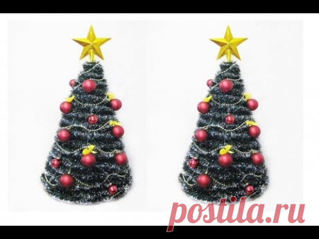 DIY Большая ёлка своими руками. Мастер класс. Large tree video tutorial