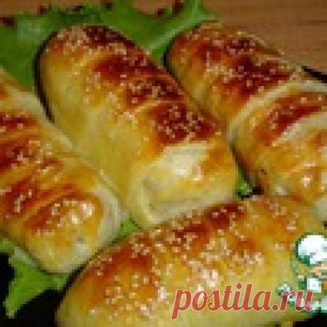 Слоечки с ветчиной и сыром Кулинарный рецепт