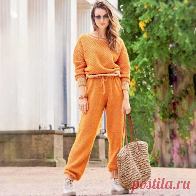 Костюм. Брюки-джоггеры спицами - WEKNIT