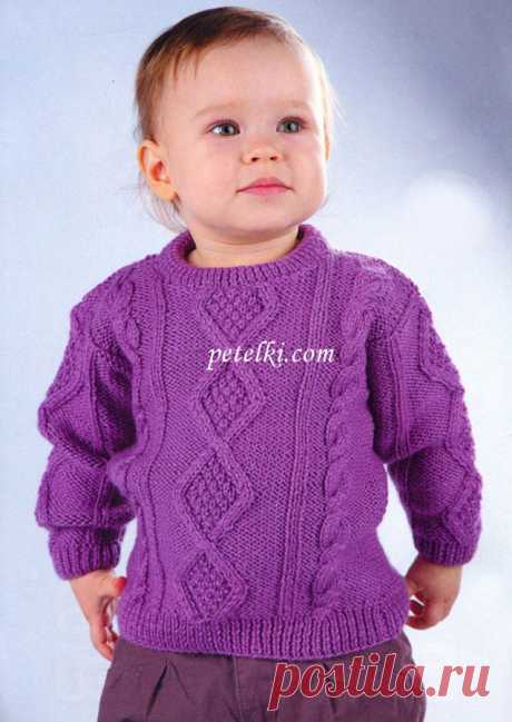 Вязаный пуловер для девочки