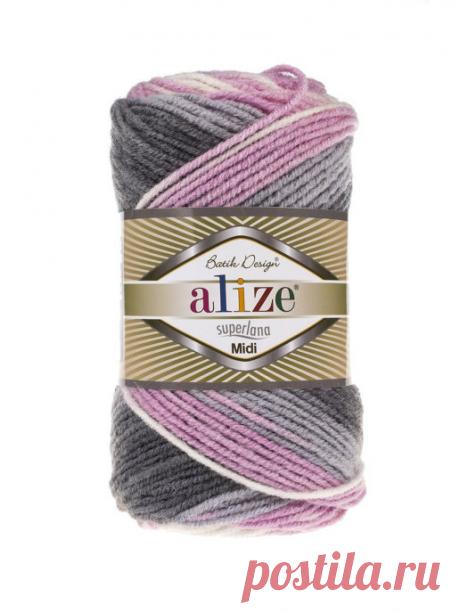 Пряжа  "Superlana Midi Batik" 100гр., 170м.,5шт., ALIZE Пряжа 'Superlana Midi Batik' порадует вязальщиц своим качеством и особой мягкостью нити. Пряжа приятная на ощупь, состоит из высококачественного акрила, не колется, не вызывает аллергических реакций, изделие хорошо держит форму, не выцветает и не скатывается, а добавленная в состав шерсть, позволяет долго сохранять тепло. Пряжа представлена в разнообразной цветовой палитре секционного крашения, нить ложится аккуратным...