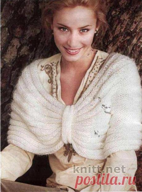 Пелерина-бабочка спицами из искусственной ангоры | knitt.net | Все о вязании