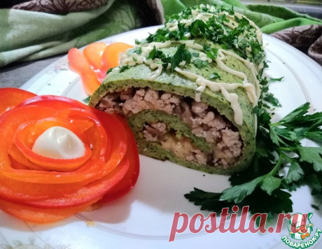 Кабачковый рулет с грибами – кулинарный рецепт