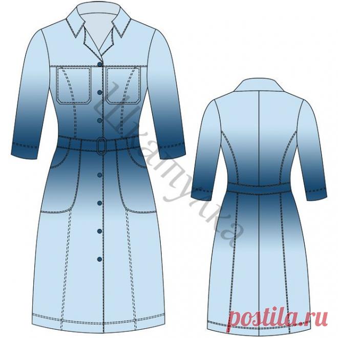 Выкройка платья-сафари | Шкатулка